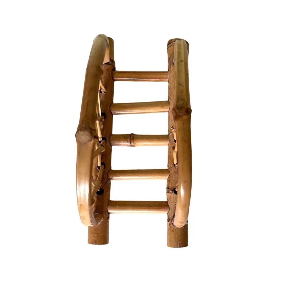 Vintage Bamboo Napkin Letter Holder 1960's MCM Boho Style Arched 7